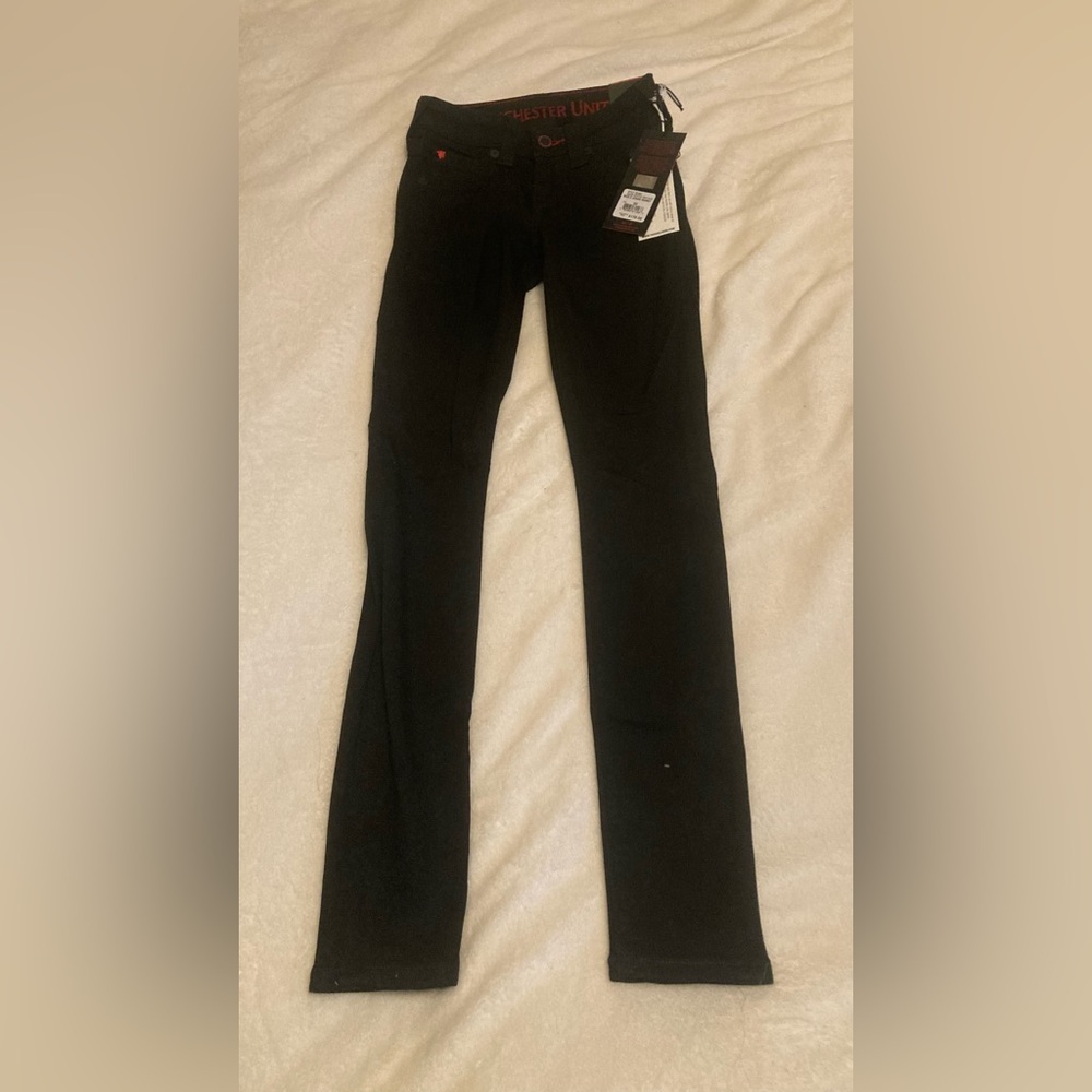 True Religion Manchester United black Jennie jeans size 23 limited edition
